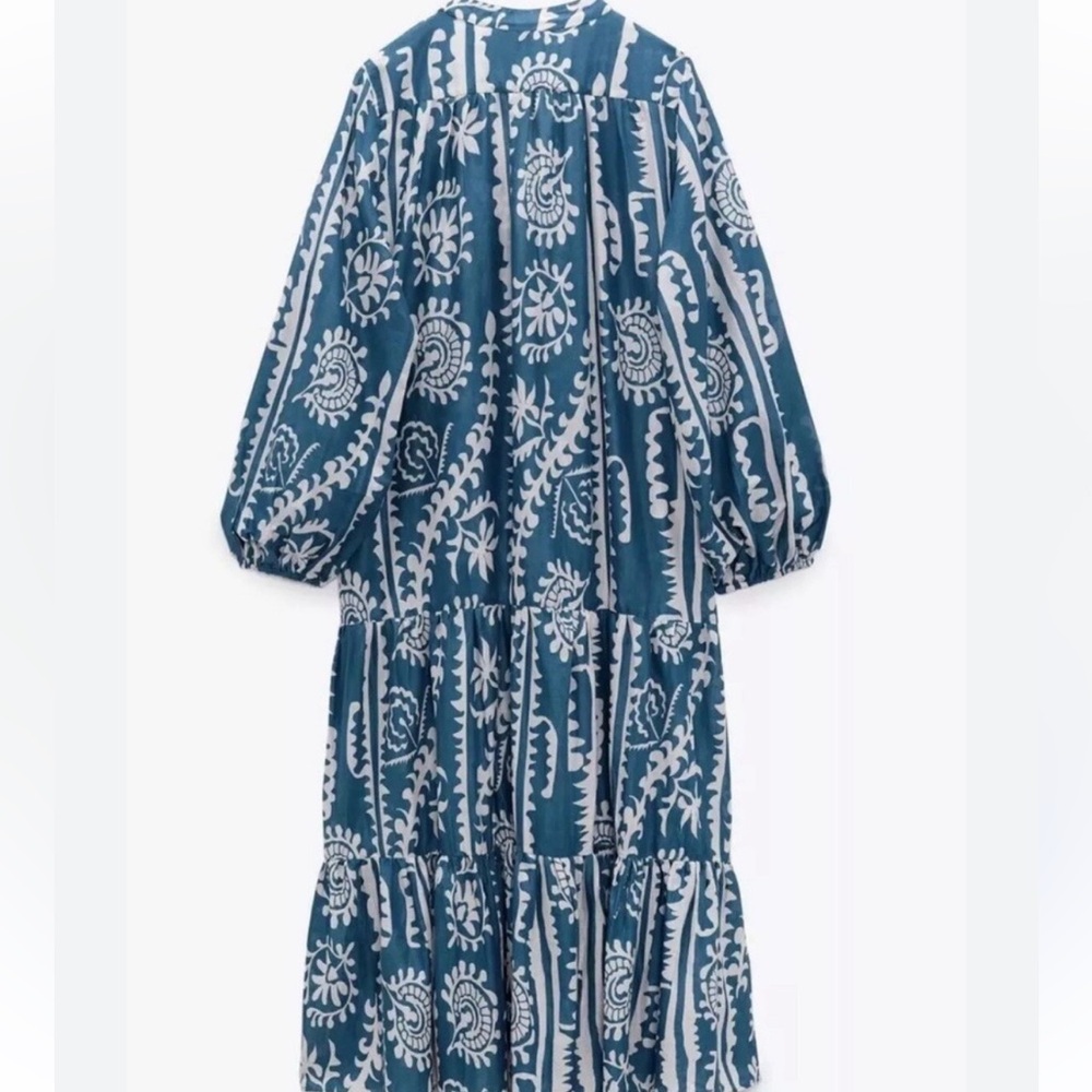 ZARA Printed Midi Dress - Picture 2 of 10